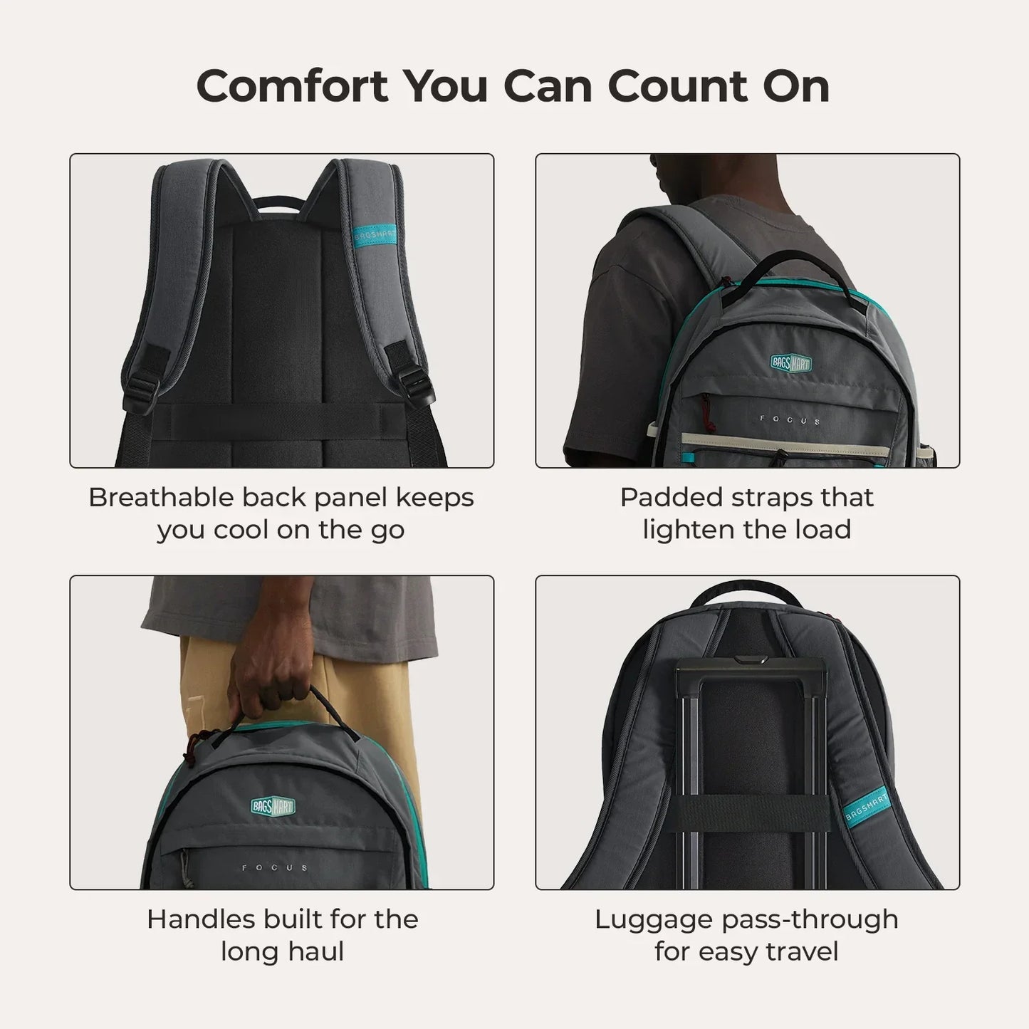 Sac à dos pour ordinateur portable Focus 15,6 pouces