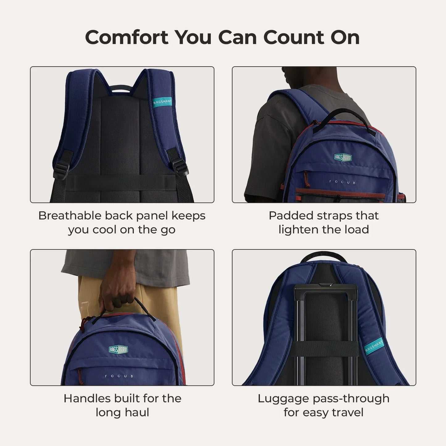 Sac à dos pour ordinateur portable Focus 15,6 pouces