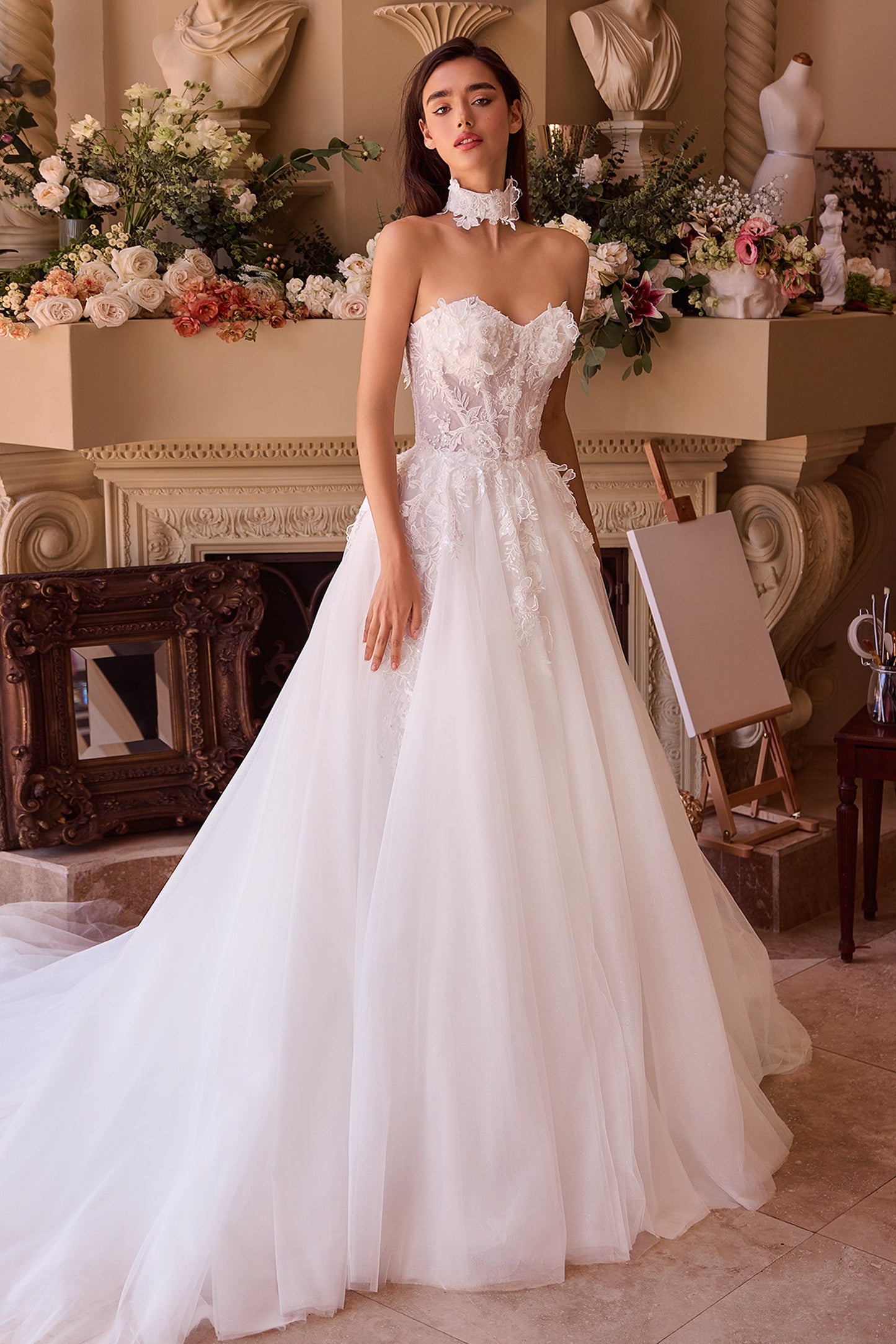 WL041 - Robe de mariée bustier en dentelle et tulle - Andrea & Leo