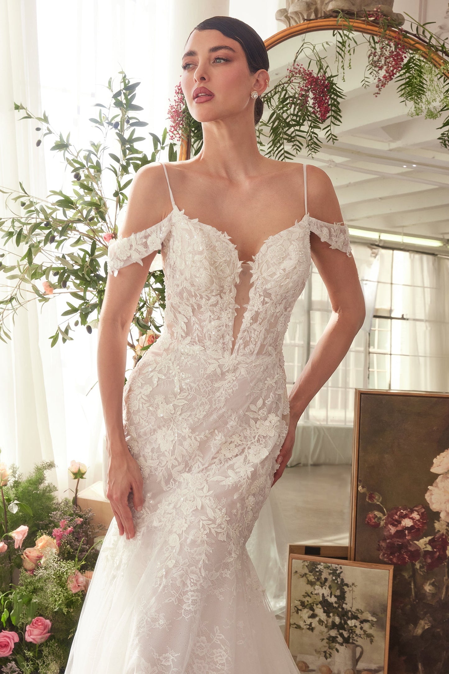 WL051 - Robe de mariée sirène ajustée en dentelle - Andrea & Leo