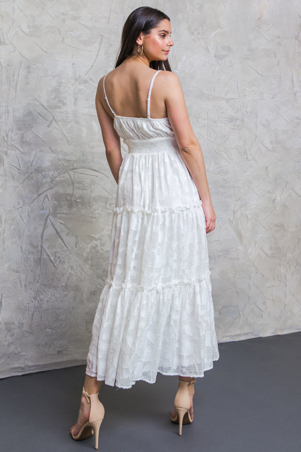 DAY DATE TEXTURED TIE FRONT DRESS