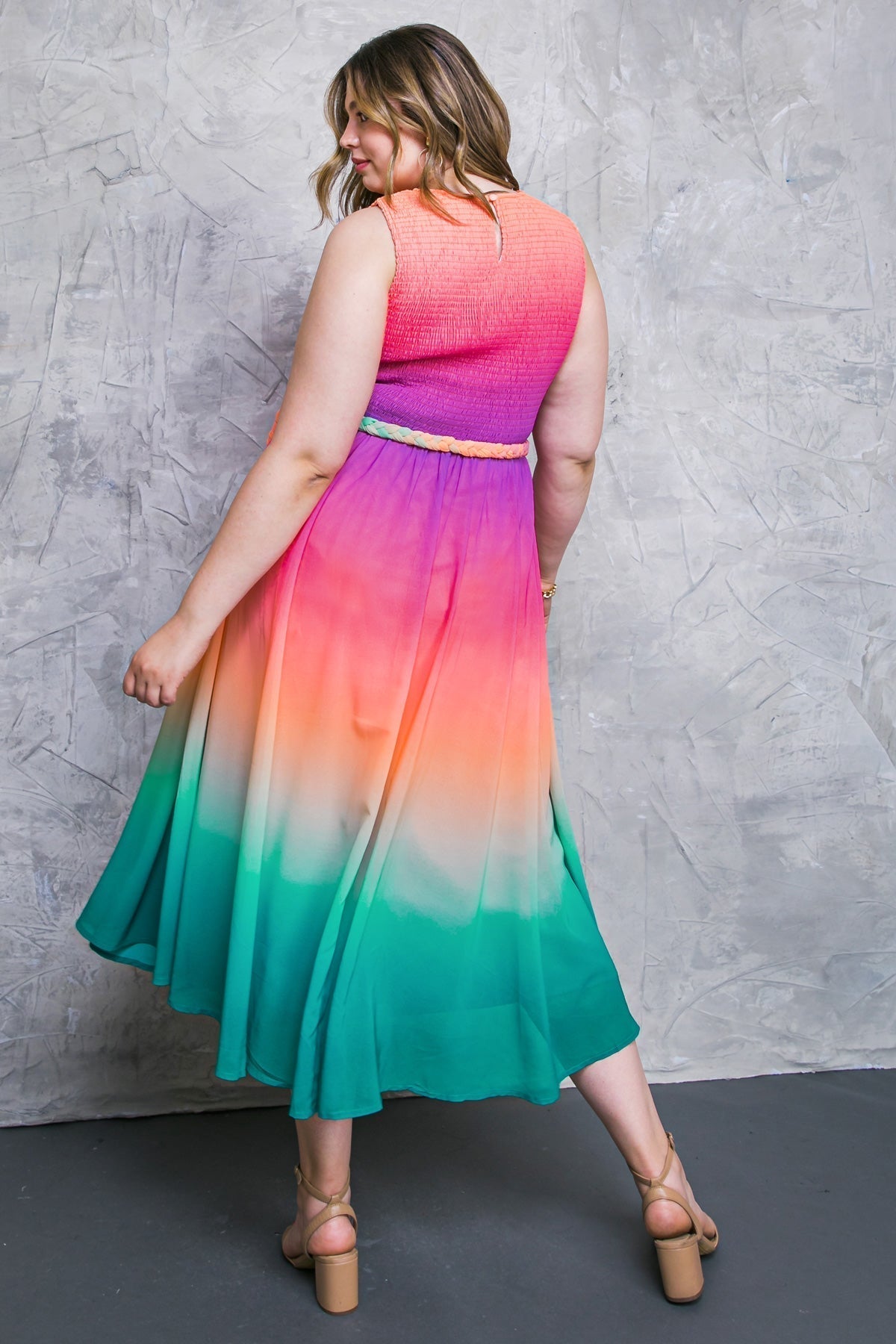 CATER TO YOU MULTI COLOR MIDI DRESS