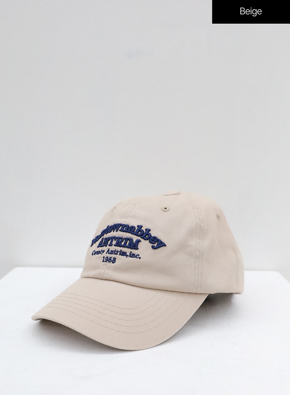 New Town Lettered Cotton Baseball Cap OU13