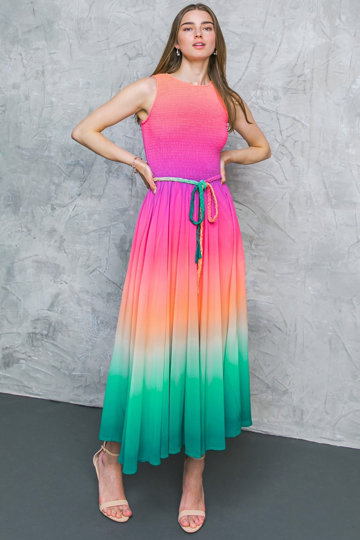 CATER TO YOU MULTI COLOR MIDI DRESS