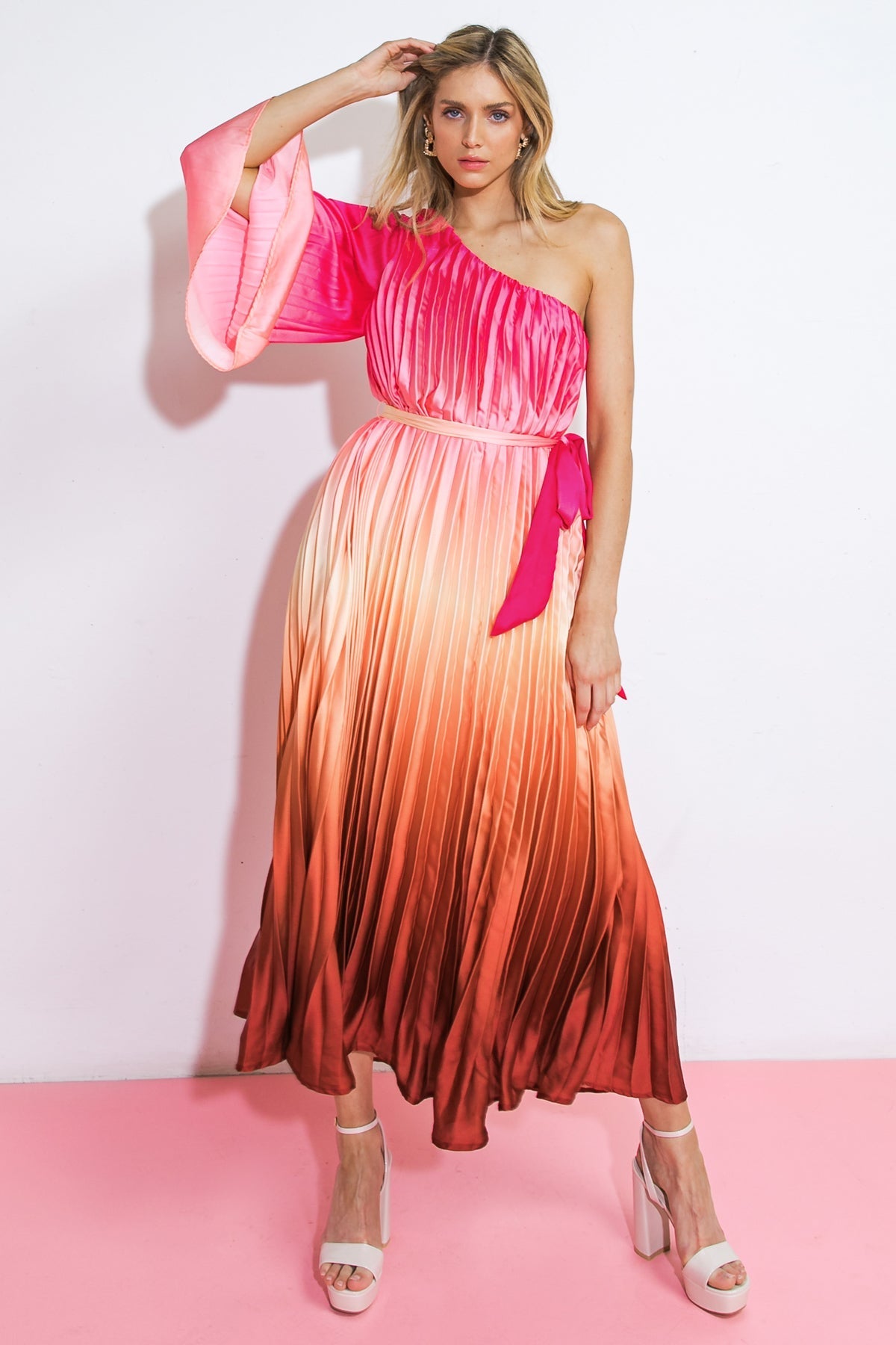 SUNRISE GLOW - OMBRE MIDI DRESS