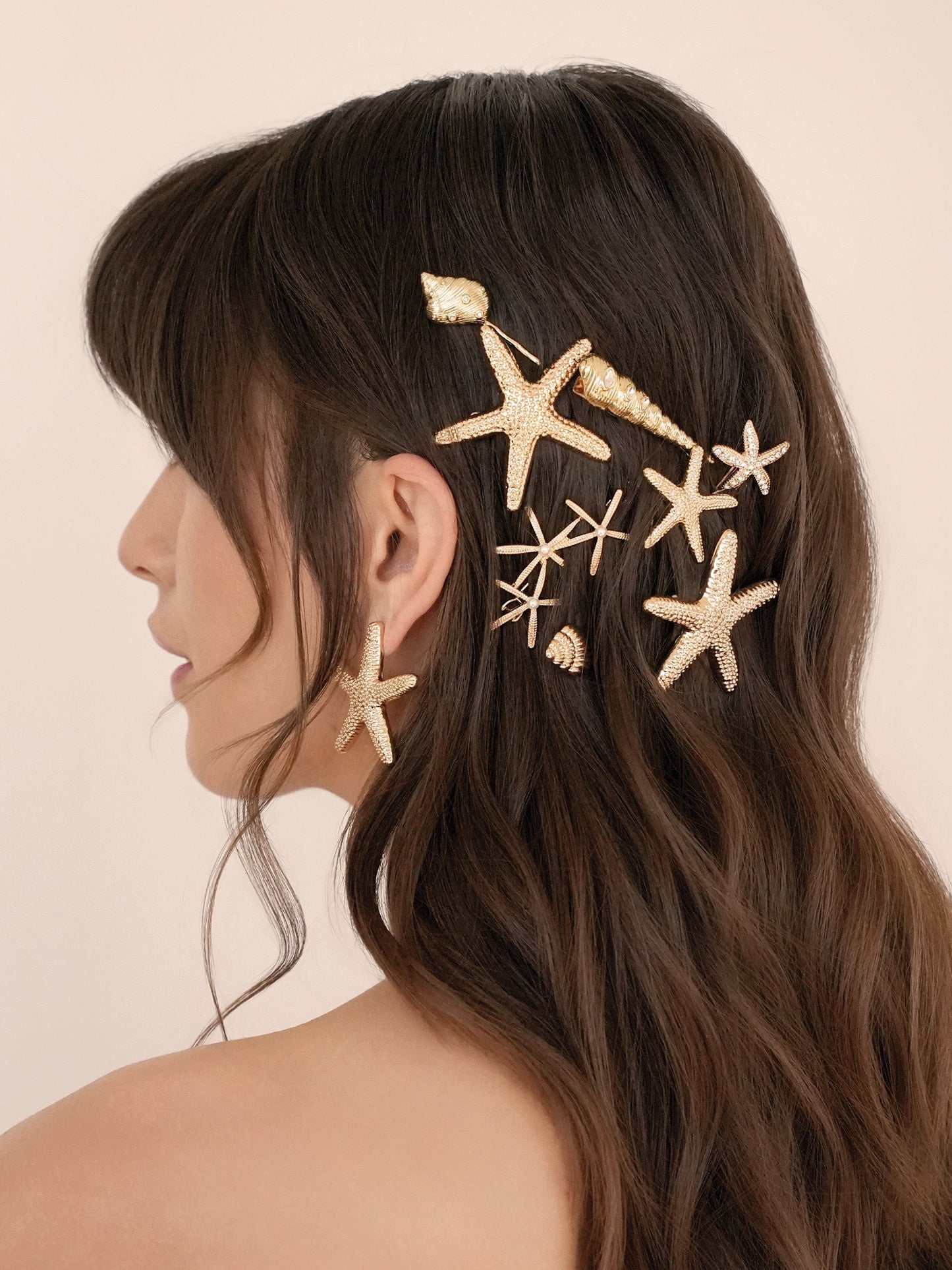 Starfish Barrette Set