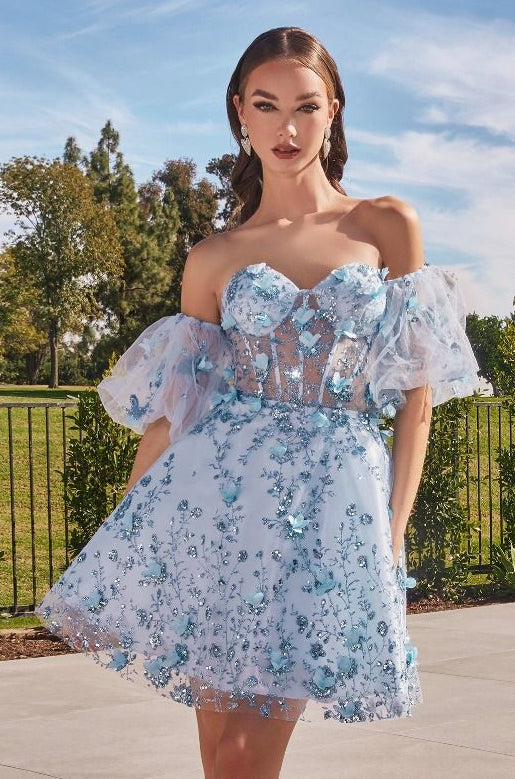 Evie Mini Dress - FLORAL STRAPLESS SHORT DRESS