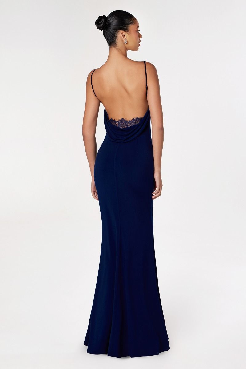 Bette Lace Back Draped Maxi Dress