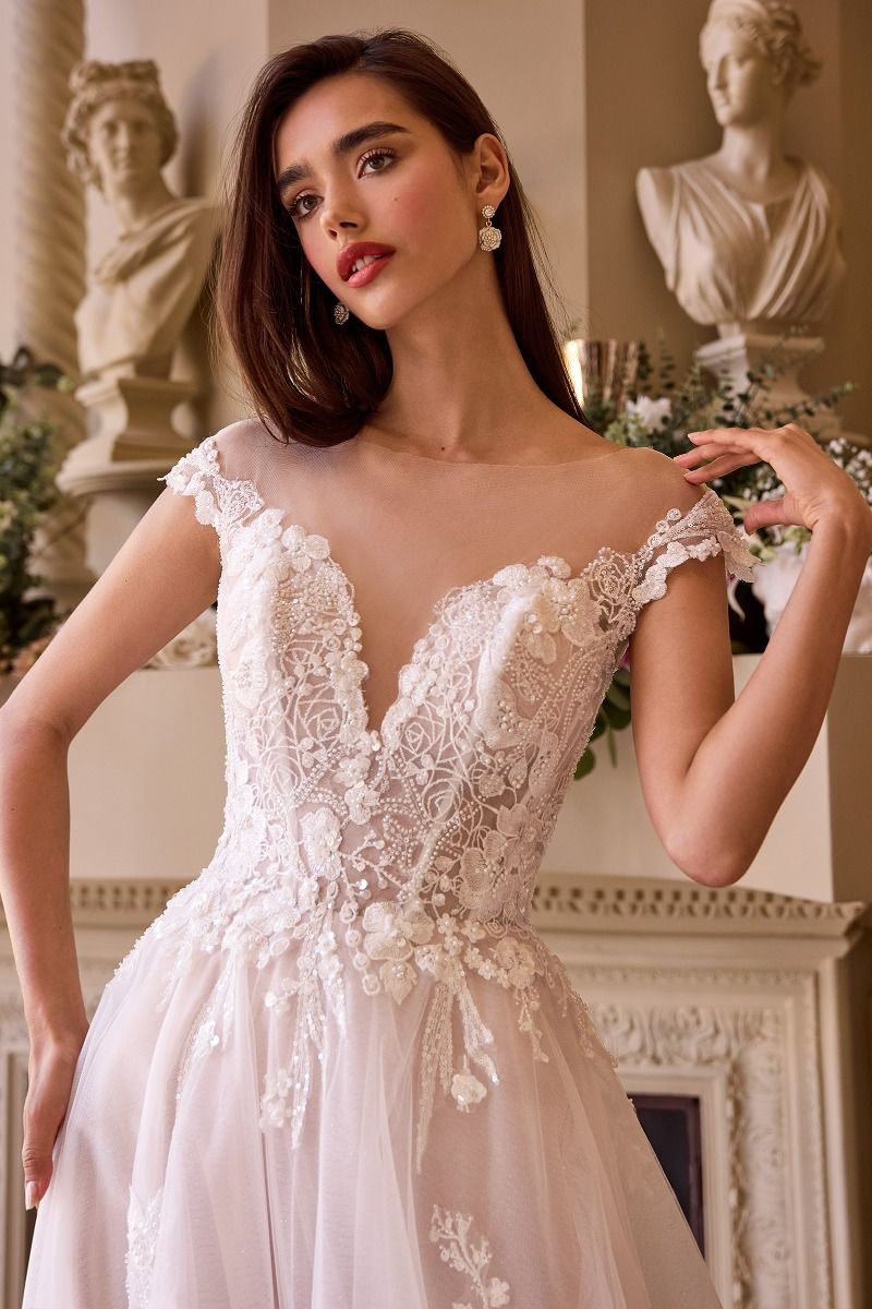 WL038 - Robe de mariée à manches courtes - Andrea & Leo