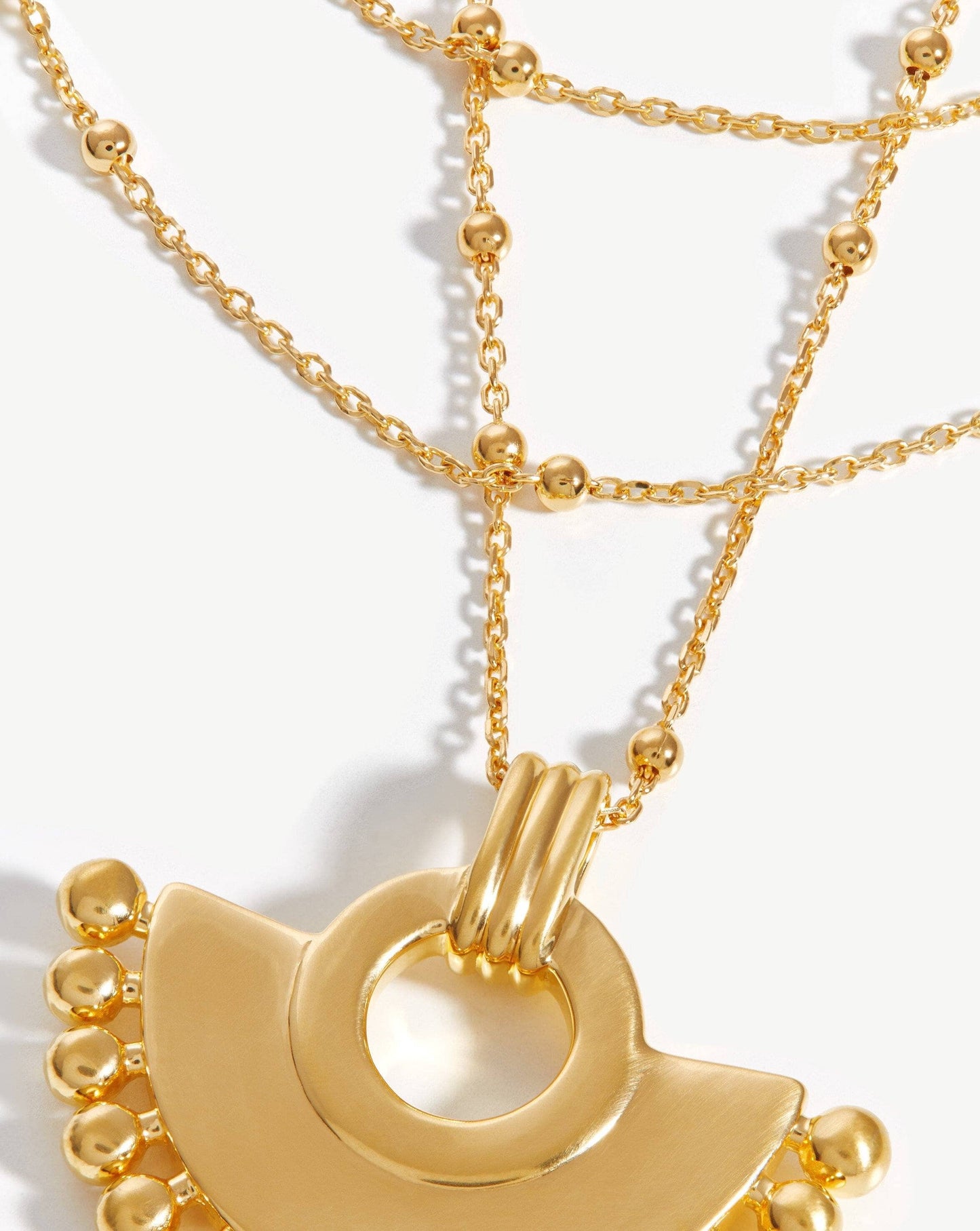 Zenyu Fan Chain Necklace Set | 18k Gold Vermeil