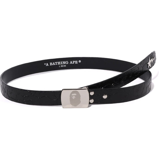 CEINTURE ÉTROITE EN CUIR CAMOUFLAGE FLUO POUR HOMMES