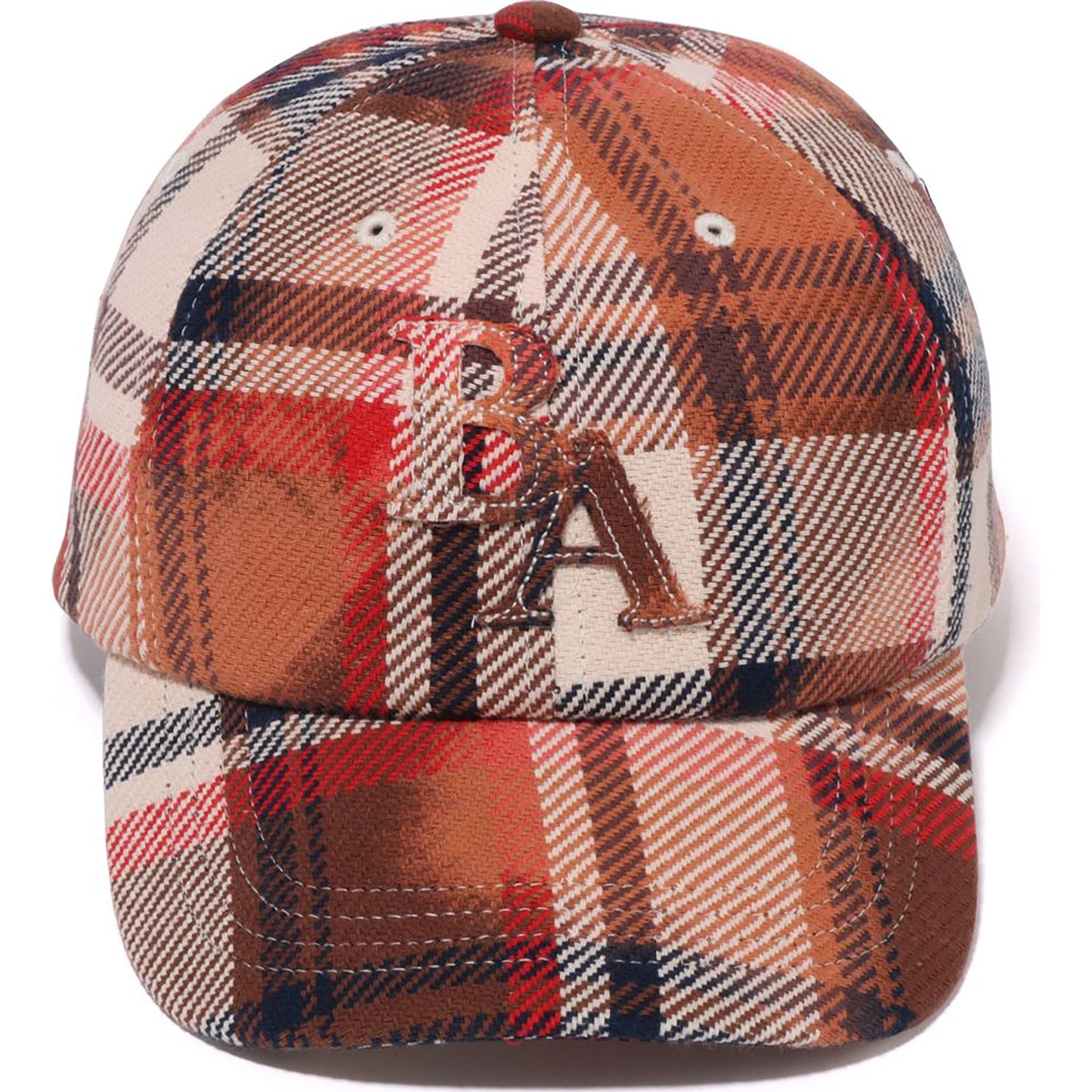CASQUETTE BAPE À PANNEAU À CARREAUX BLANCHIE POUR HOMMES