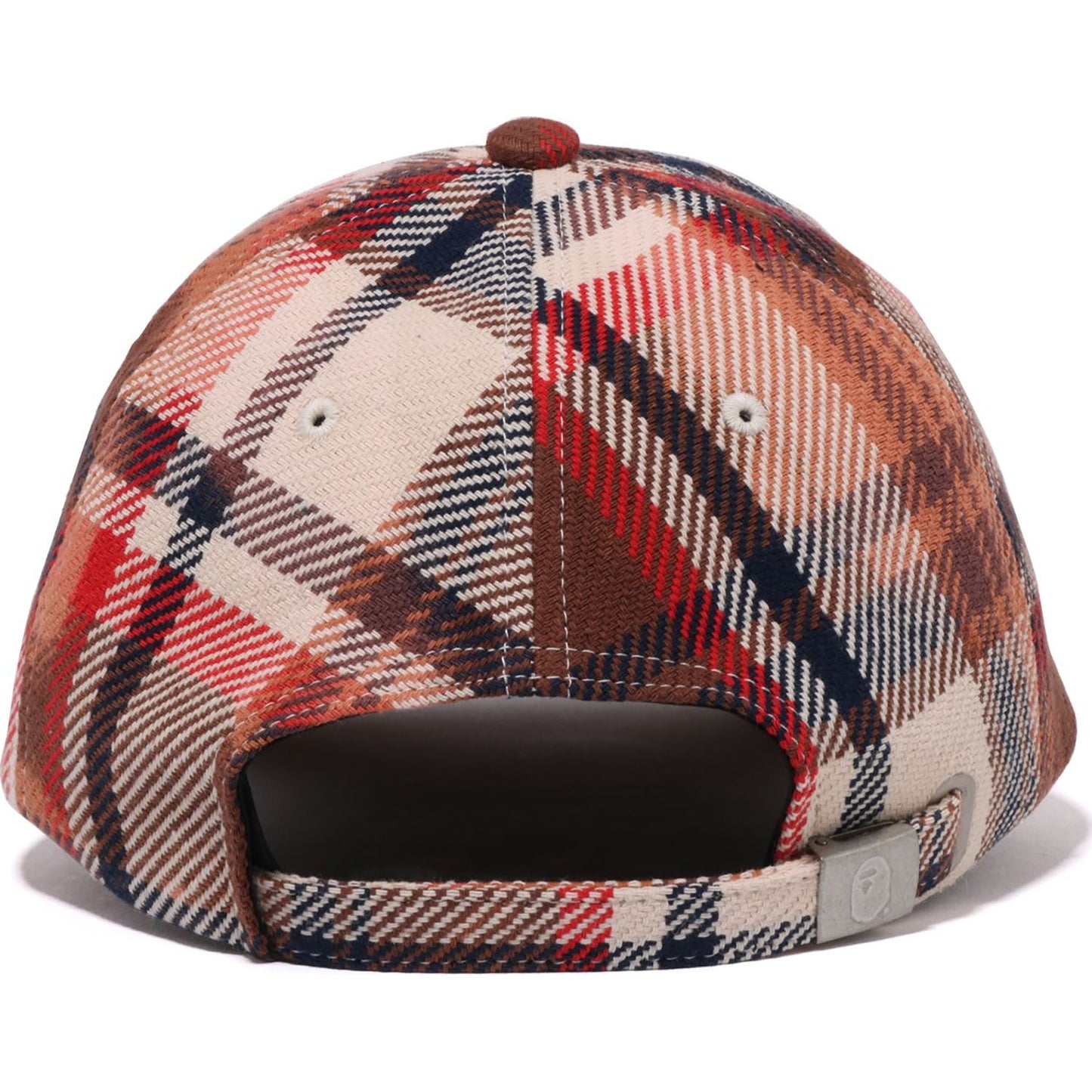 CASQUETTE BAPE À PANNEAU À CARREAUX BLANCHIE POUR HOMMES