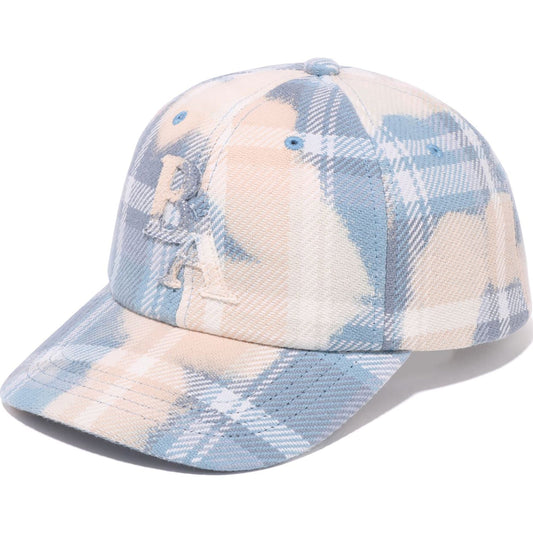 CASQUETTE BAPE À PANNEAU À CARREAUX BLANCHIE POUR HOMMES