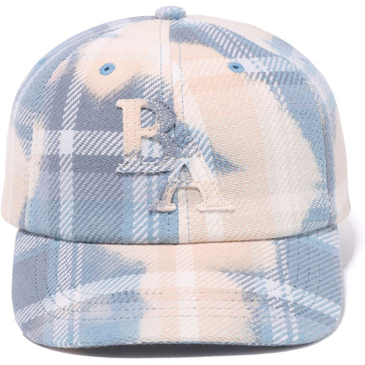 CASQUETTE BAPE À PANNEAU À CARREAUX BLANCHIE POUR HOMMES