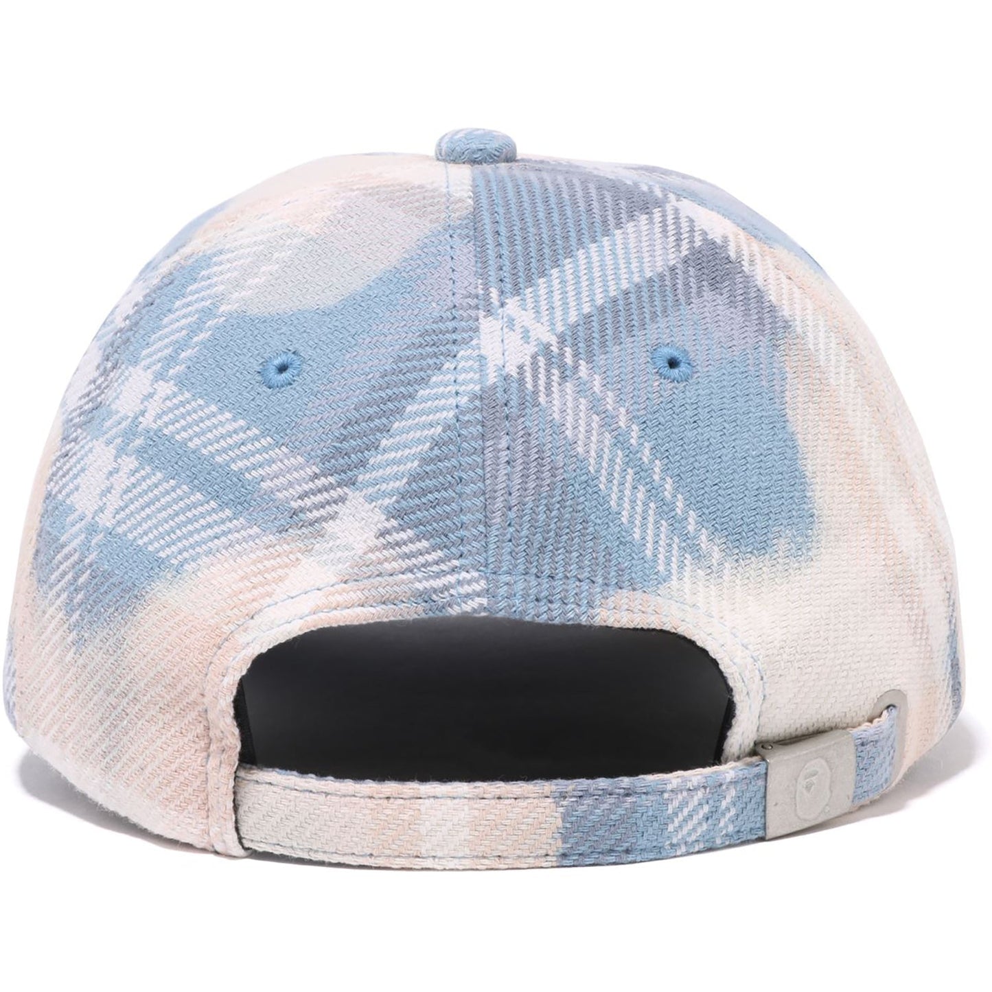 CASQUETTE BAPE À PANNEAU À CARREAUX BLANCHIE POUR HOMMES