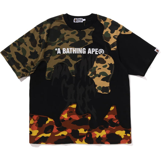 T-shirt décontracté avec logo camouflage recyclé pour homme