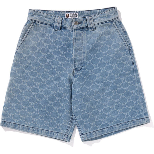 COLLEGE MONOGRAM RELAXED FIT 13OZ DENIM SHORTS MENS