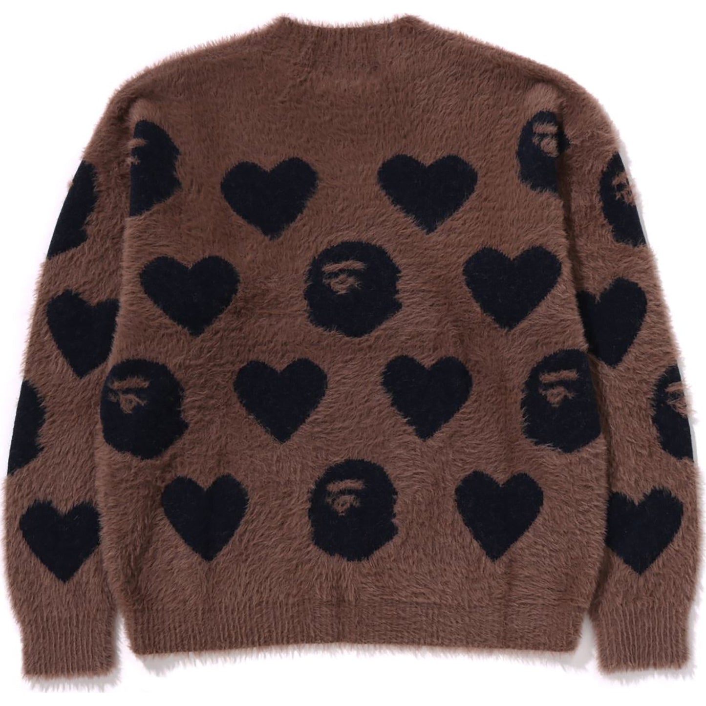 J'ADORE LE PULL EN LAINE MÉLANGÉE MONOGRAMME BAPE POUR FEMMES