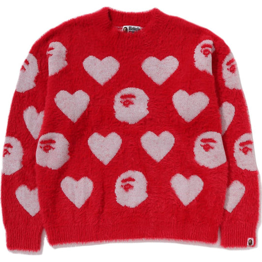 J'ADORE LE PULL EN LAINE MÉLANGÉE MONOGRAMME BAPE POUR FEMMES