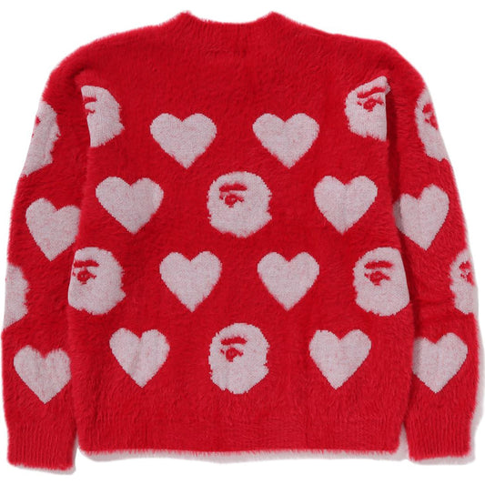 J'ADORE LE PULL EN LAINE MÉLANGÉE MONOGRAMME BAPE POUR FEMMES