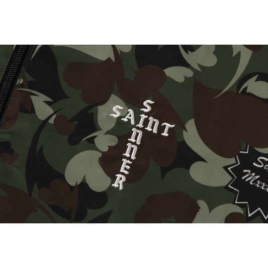 BAPE X SAINT MXXXXXX HEART CAMO TRACK JACKET MENS