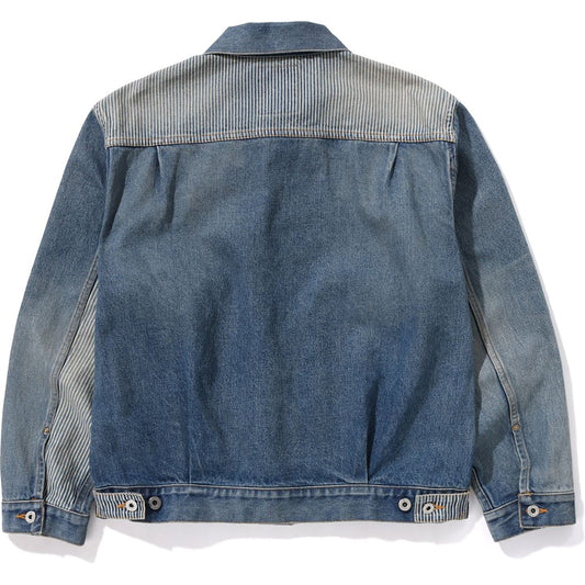 BAPE X SEAN WOTHERSPOON EMBROIDERY DENIM JACKET MENS