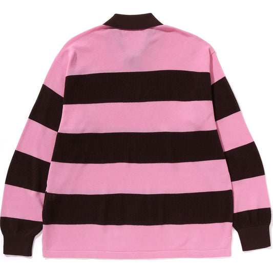 JACQUARD MULTI LOGO STRIPE RELAXED FIT LS TEE HERREN