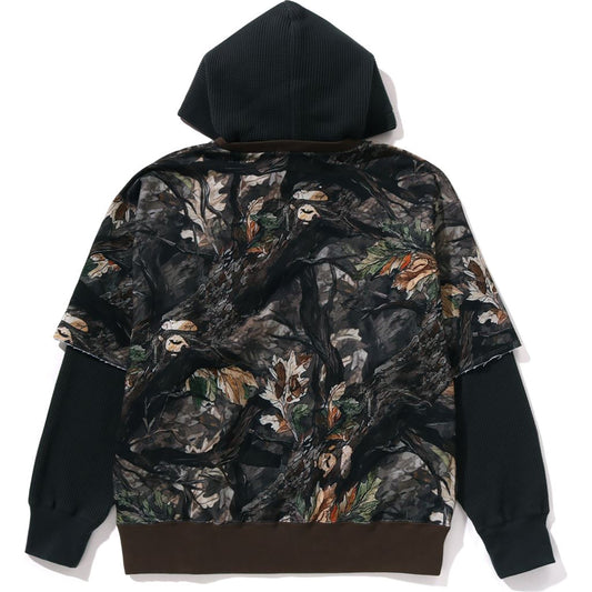 TREE EDGE CAMO LAYERED PULLOVER HOODIE MENS