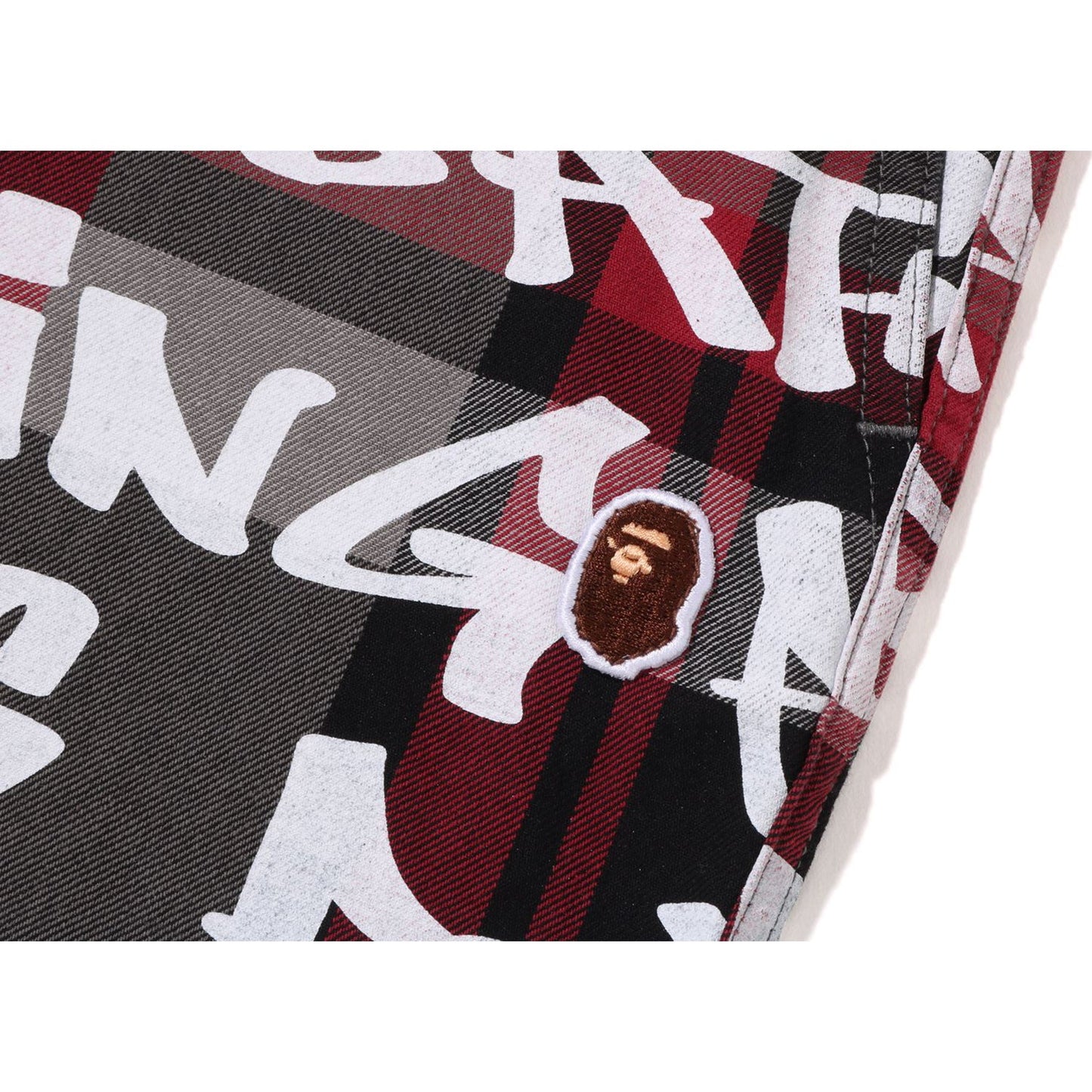 BAPE GRAFFITI CHECK ONE POINT RELAXED FIT HOSE HERREN