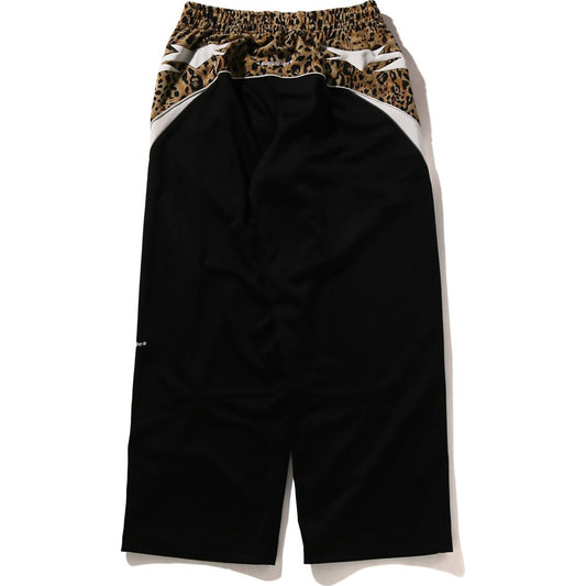 WILD LEOPARD PATTERN OVERSIZED FIT TRACK PANTS MENS
