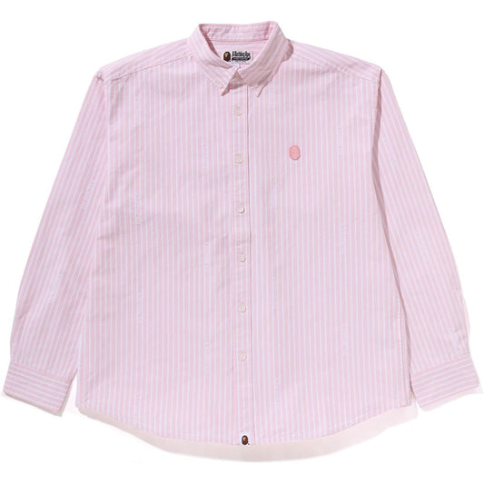 Chemise à rayures avec logo One Point et tête de singe pour homme