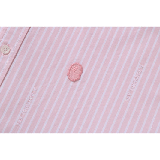 Chemise à rayures avec logo One Point et tête de singe pour homme