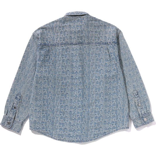 CHEMISES EN JEAN LUX SPORT À MOTIF JACQUARD 10 OZ POUR HOMMES
