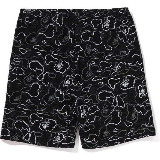 NEON CAMO REGULAR FIT SWEAT SHORTS MENS