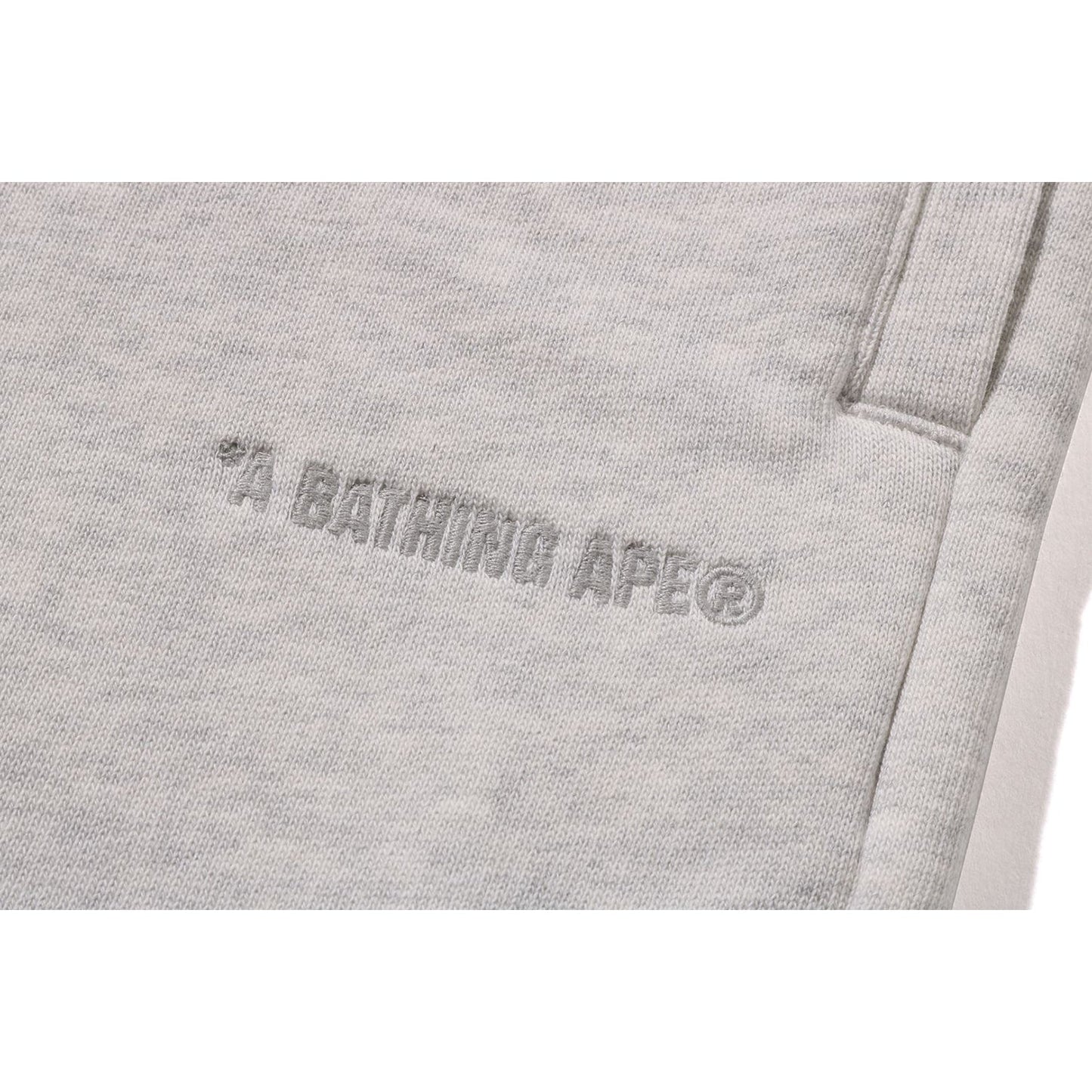 BATHING APE LOGO KNEE LENGTH RELAXED FIT SWEAT SHORTS MENS