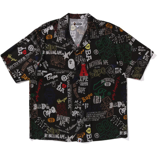 CHEMISE À MANCHES COURTES À COL OUVERT POUR HOMMES