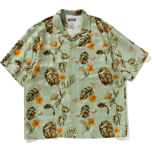 CHEMISE À COL OUVERT AVEC MOTIF VACANCES POUR HOMMES