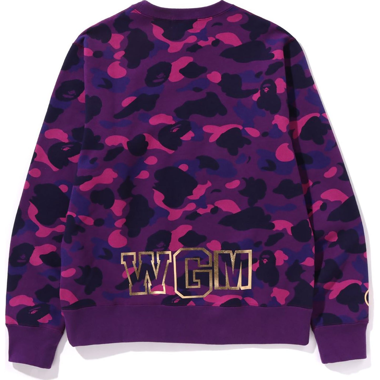 Sweat-shirt ras du cou BAPE pour homme avec motif camouflage coloré et requin