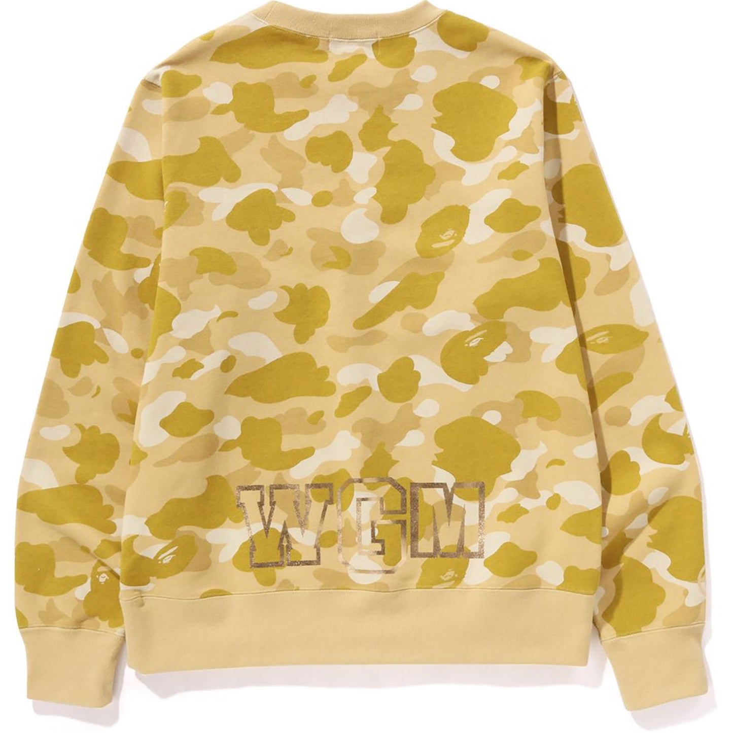 Sweat-shirt ras du cou BAPE pour homme avec motif camouflage coloré et requin