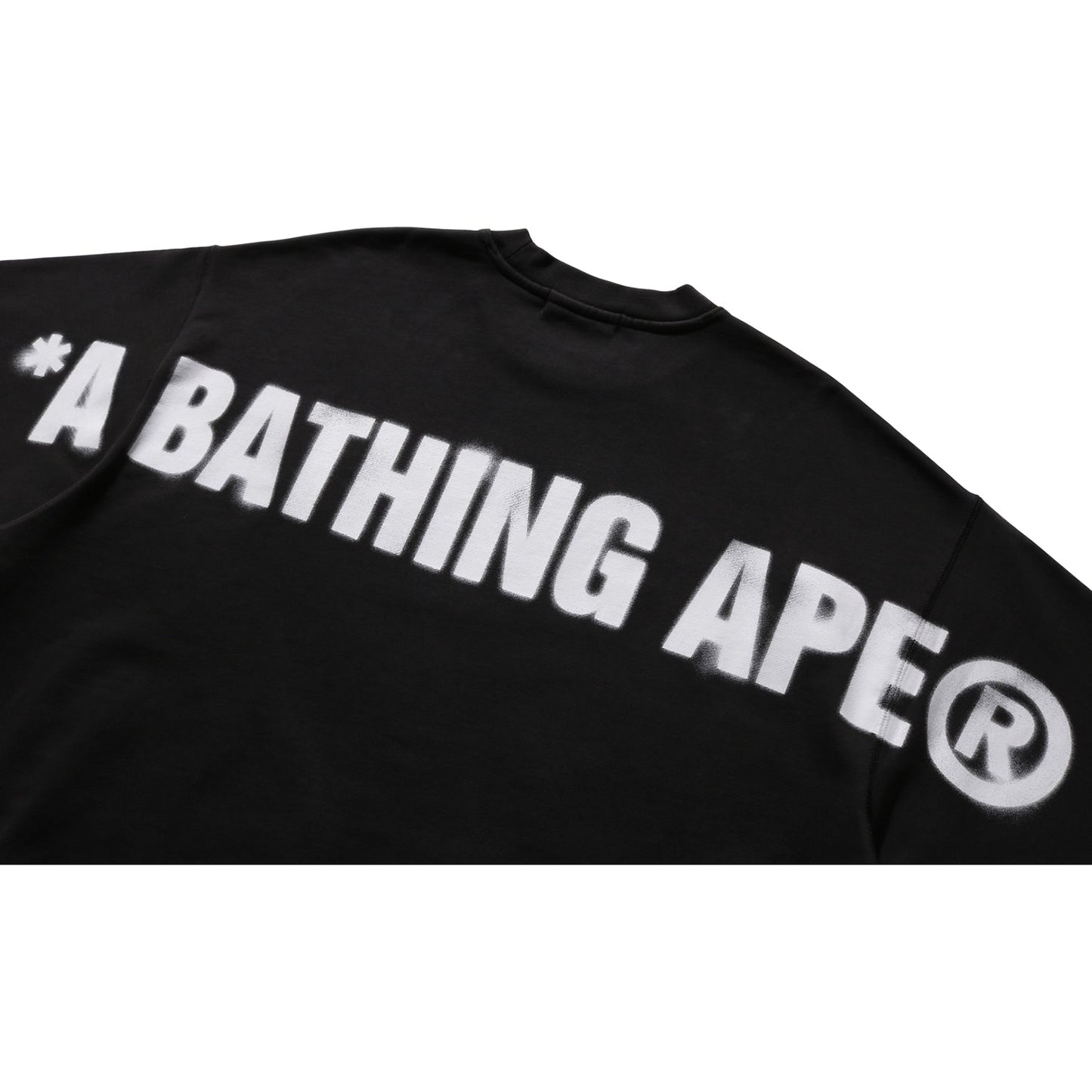 T-shirt ras du cou teint en pièce avec tête de singe en spray pour homme
