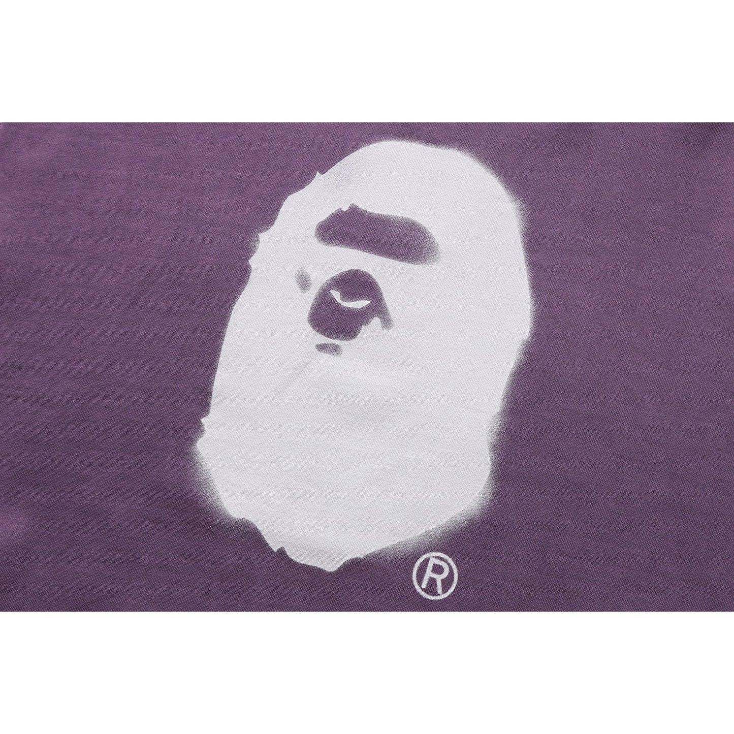 T-shirt ras du cou teint en pièce avec tête de singe en spray pour homme