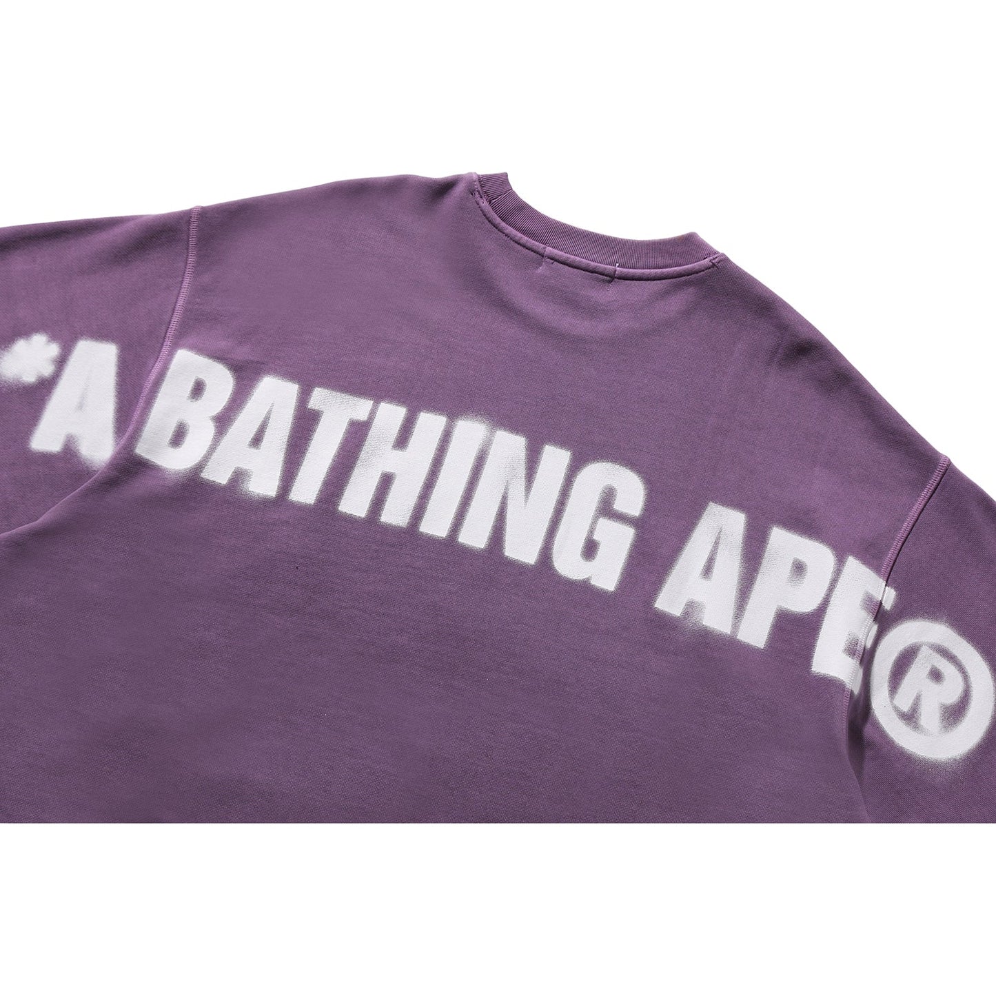 T-shirt ras du cou teint en pièce avec tête de singe en spray pour homme