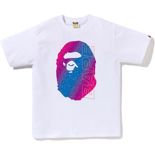 BAPE MENS ELECTRO NEON APE HEAD T-SHIRT