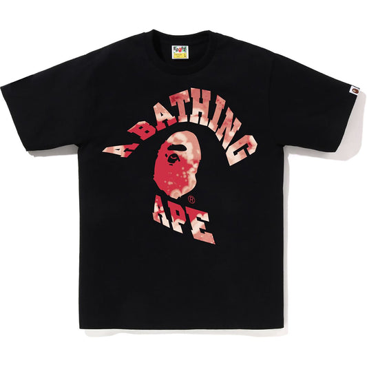 BAPE HERREN TIE DYE TWIST COLLEGE T-SHIRT
