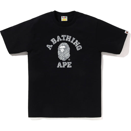 WILD LEOPARD MUSTER COLLEGE T-SHIRT HERREN