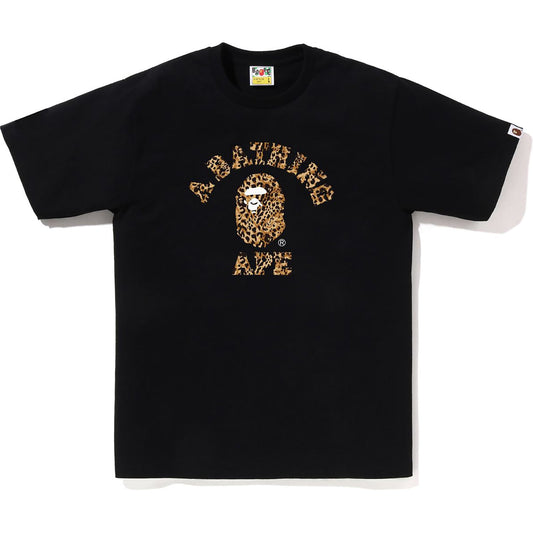 WILD LEOPARD MUSTER COLLEGE T-SHIRT HERREN
