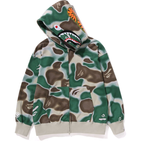 LIQUID CAMO SHARK RELAXED FIT FULL ZIP HOODIE MENS