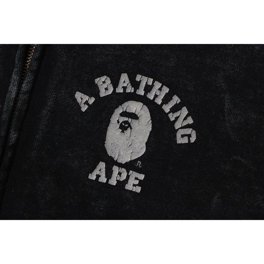 Sweat à capuche zippé overdye pour enfant, coupe décontractée
