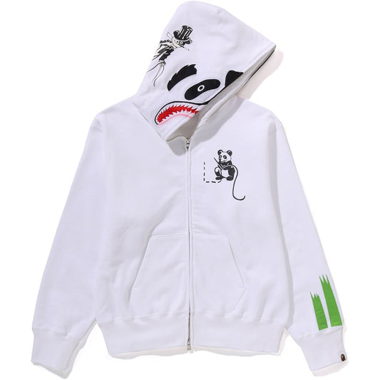 Sweat à capuche zippé Panda pour femme